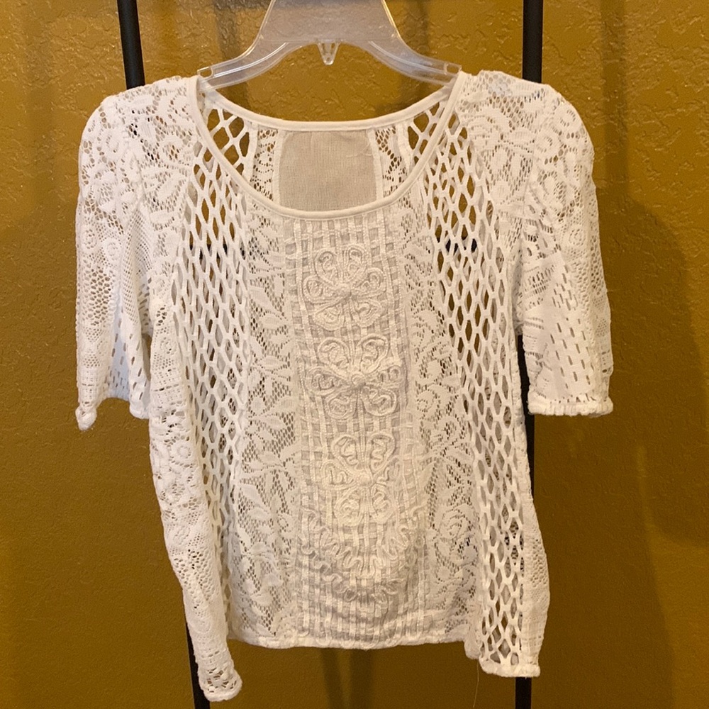 Sheer white blouse